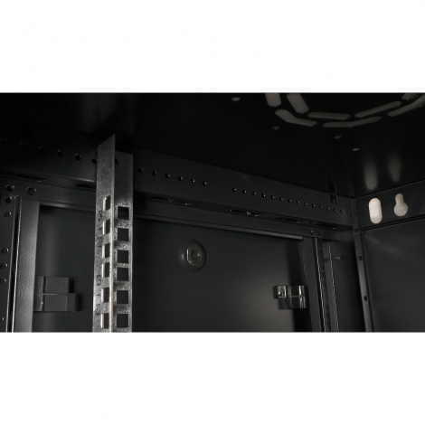 Шкаф 19" телекоммуникационный настенный, 4U 280x600х450 мм, дверь металл, черный